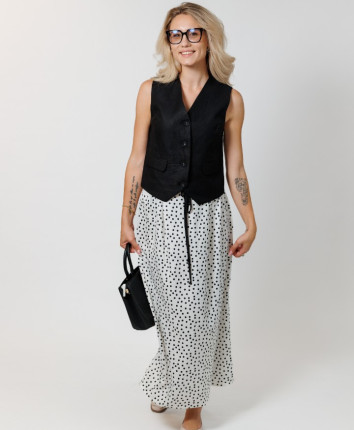Costum dame - vesta, fusta 25Y221649 Negru