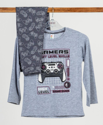 Pijama-pantaloni baieti 16900-6 Gri