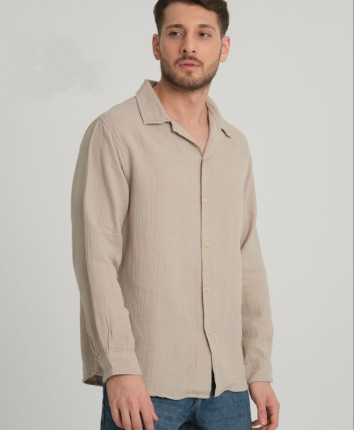 Cămașa bărbați 30015 Bej