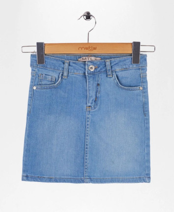 Fusta denim fete 154-1780.1 Albastru deschis