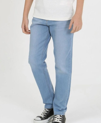 Pantaloni denim baieti 111-1862.1 Albastru deschis