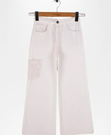 Pantaloni fete 251-1835.1 Alb