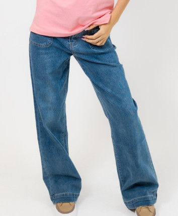 Pantaloni denim dame 1035 Albastru inchis