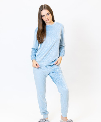 Pijama-pantaloni dame SH25003 Albastru deschis