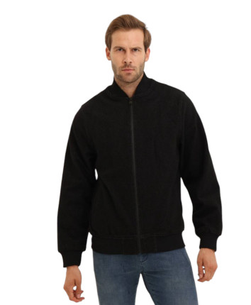 Cardigan barbati cu fermoar 243518 Negru