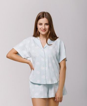 Costum-sorti dame T23588 Minta-print bulina