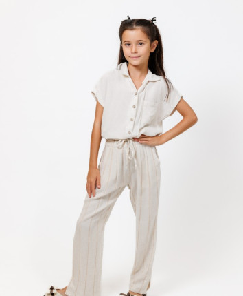 Set camasa-pantaloni fete 959-2718.1 Bej