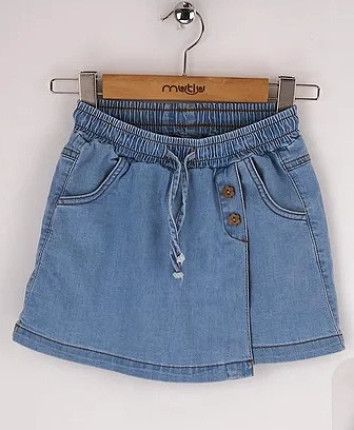 Fusta denim fete 150-0446.1 Albastru deschis