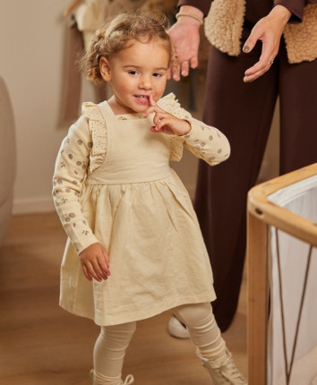 Set fete - tricou, sarafan O56372-35 Alb