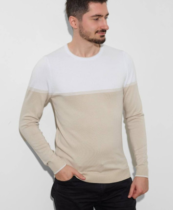 Jumper barbati 2238 Crem