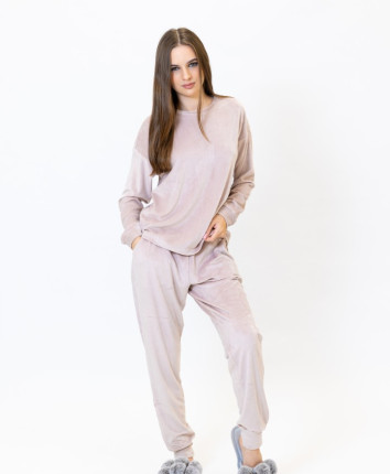 Costum de casa TC23560 Bej-pudra