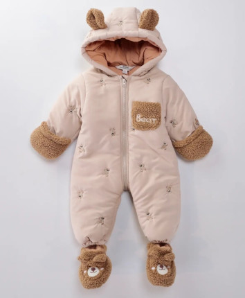 Salopeta cu ciupici baby M50115 Bej