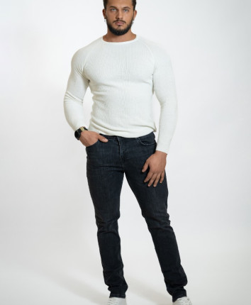 Pantaloni denim barbati 9260-20-04 Negru