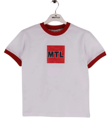 Tricou baieti 516-0451.1 Alb-rosu