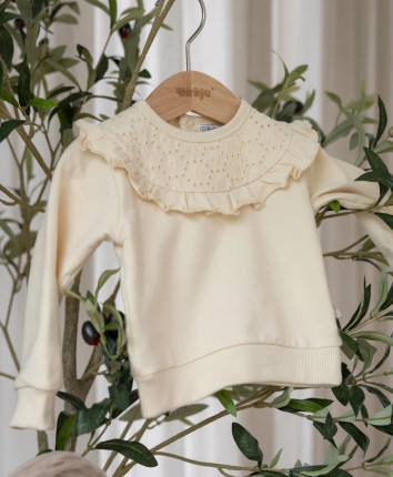 Pulover fete O56363-35 Ivory