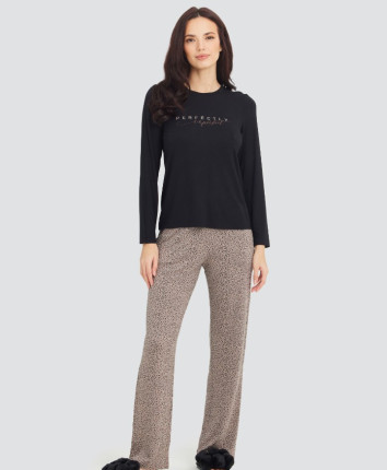 Pijama-pantalon T23565/1 Negru
