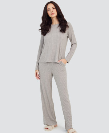 Pijama-pantaloni dame TK23640 Capucino
