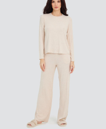 Pijama-pantaloni dame TK23640 Bej