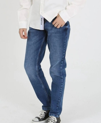 Pantaloni denim baieti 111-1863.1 Albastru deschis
