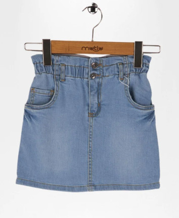 Fusta denim fete 154-1997.1 Albastru deschis