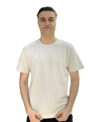 Tricou barbati 245170 Bej deschis