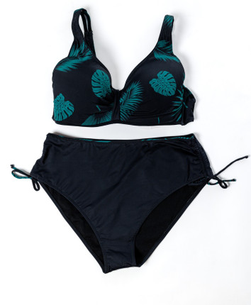 Costum de baie dame separat 25585 Negru-Verde