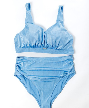 Costum de baie dame separat LJ1212 Albastru deschis