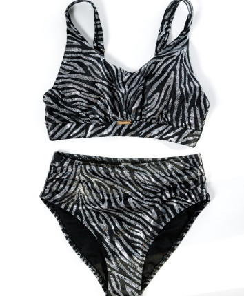 Costum de baie dame separat LJ12121 Negru-Gri