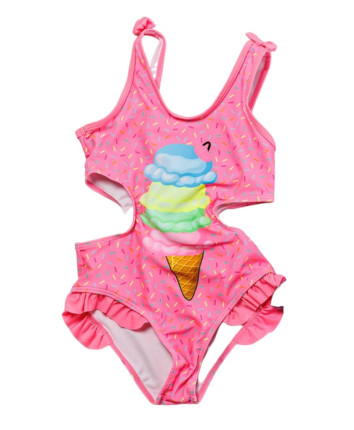 Costum de baie fete intreg A619-2 Roz