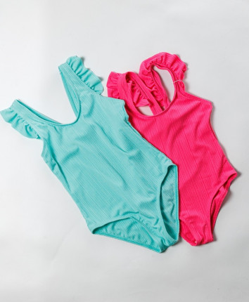 Costum de baie fete intreg A704 Roz