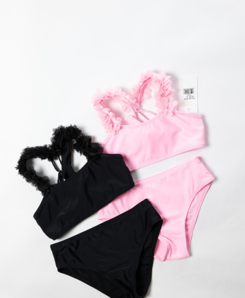 Costum de baie fete separat 6130 Roz