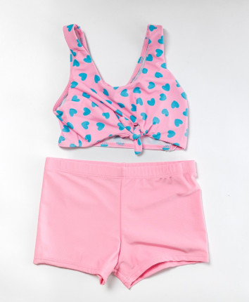 Costum de baie fete separat 51074 Roz