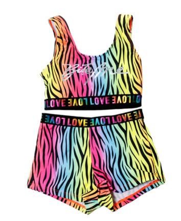 Costum de baie fete separat 6114 Galben-Albastru