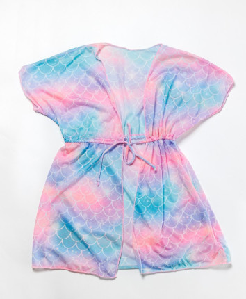 Tunica de plaja fete A489 Roz