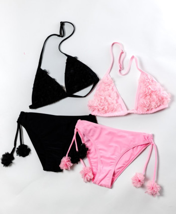 Costum de baie fete separat A567 Roz