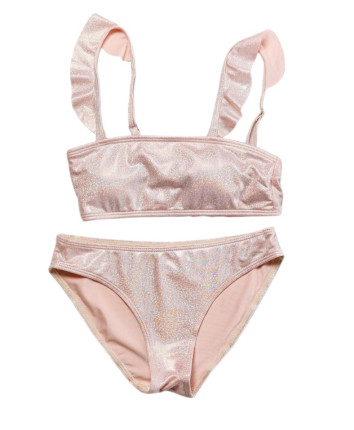 Costum de baie fete separat 8892 Pudra