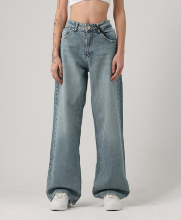 Pantaloni dame denim 52552 Albastru