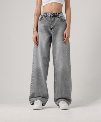 Pantaloni dame denim 52553 Gri deschis