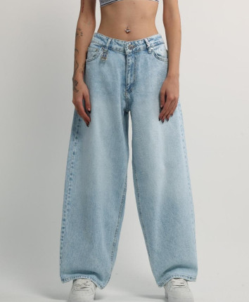 Pantaloni dame denim 52413 Albastru deschis