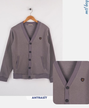 Cardigan baieti cu nasturi 427-6175.1 Antracit