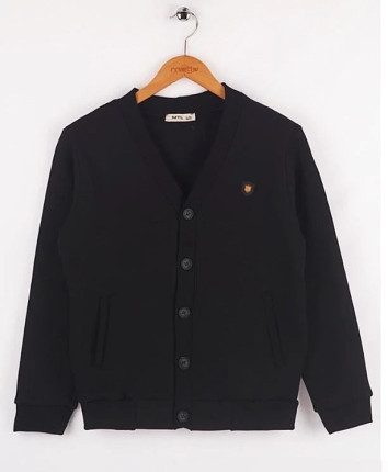 Cardigan baieti cu nasturi 427-6175.1 Negru