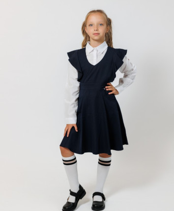 Sarafan fete 455-0945.1 Albastru inchis