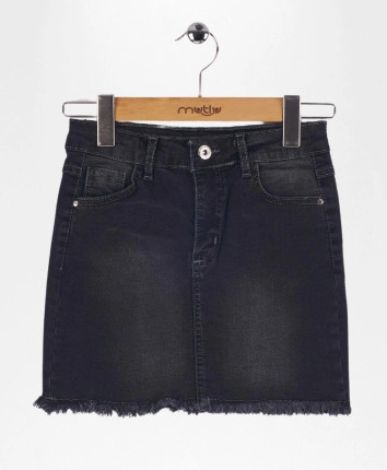 Fusta denim fete 154-8533.1 Gri inchis