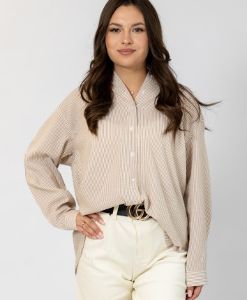 Camasa dame TG-105-01 Alb-coffe