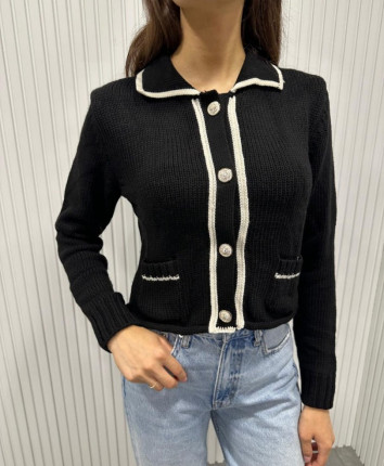 Cardigan cu nasturi dame 24K138012 Negru