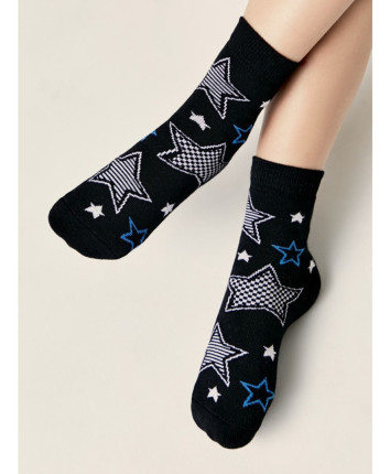 Sosete copii SOF-TIKI 21C-13 Negru-albastru 598