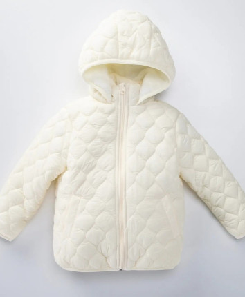 Scurta copii cu gluga M50142 Ivory