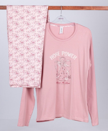 Pijama-pantaloni dame 14900-12 Pudra