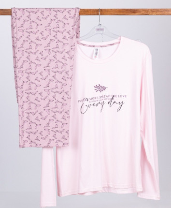 Pijama-pantaloni dame 14900-13 Roz