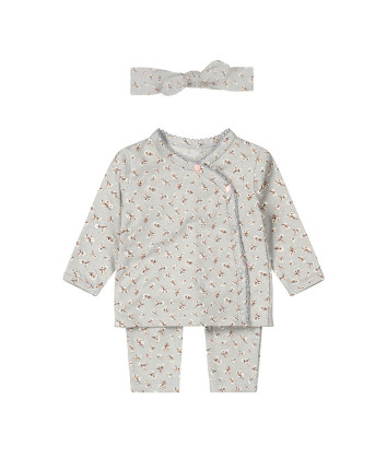 Costum baby - hanorac, pantaloni, bentita WN1205 Albastru